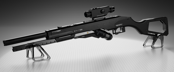 Game-ready Low Poly 3D SkyFi Rifle Model