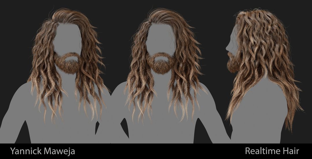 Realtime side part Dreadlocks hairstyle