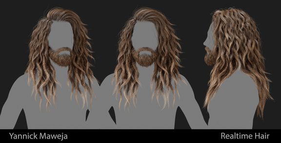 Realtime side part Dreadlocks hairstyle