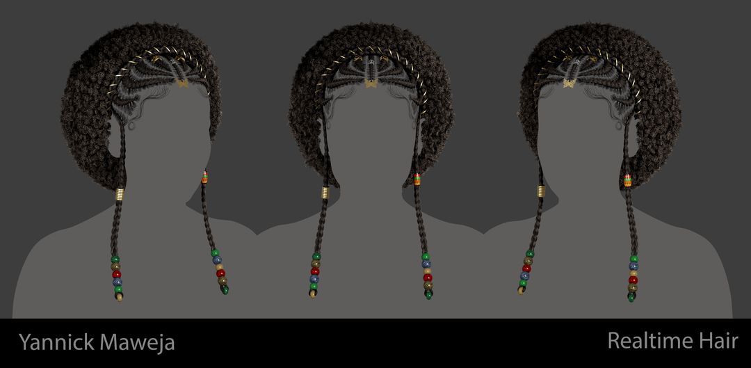 Cornrows with Afro by yannick m.