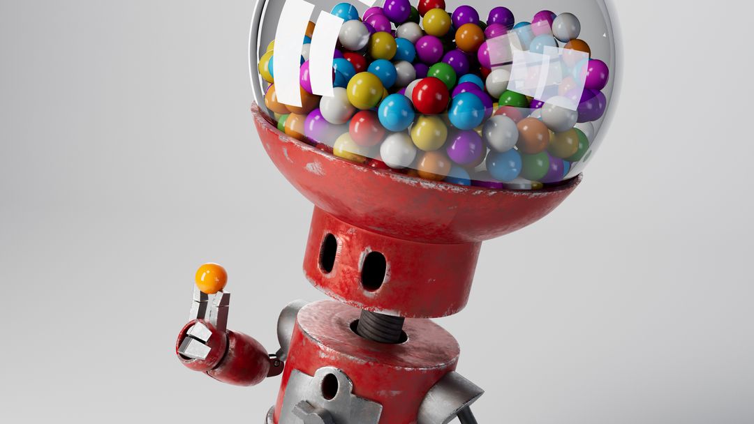 Bubble Gum Machine Character