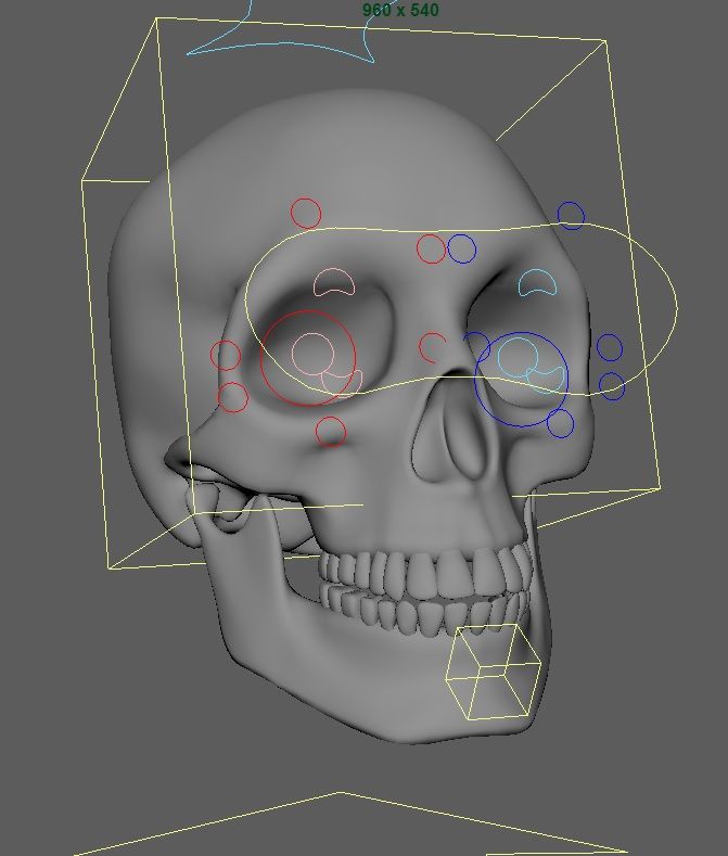 Cartoony skeleton Head Rig and Animation