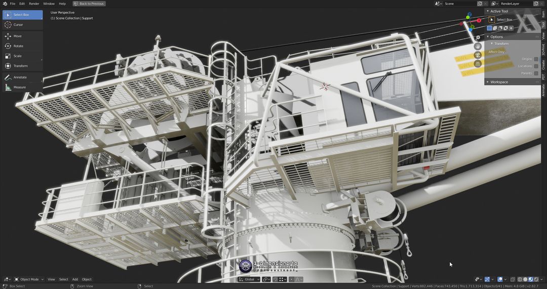 Offshore Knuckle Jib Crane