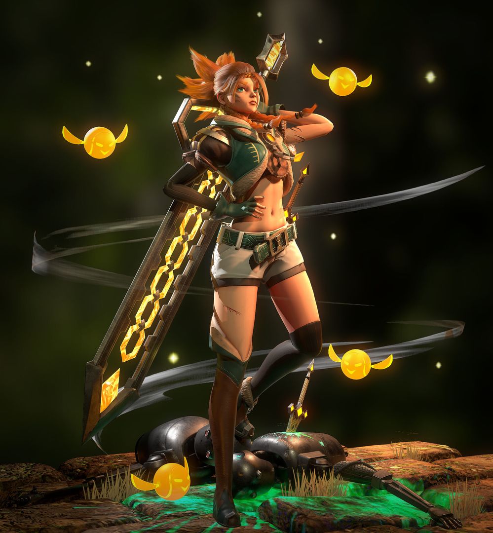 3D Character- Ayalha, The Robot Hunter