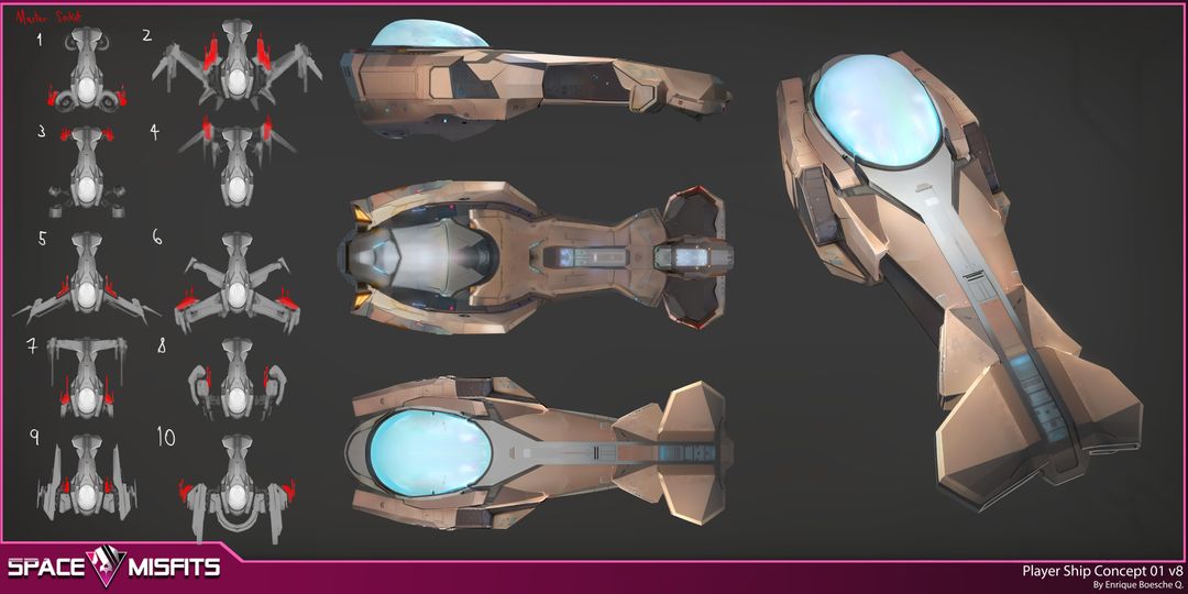 Player ship concept and testing model