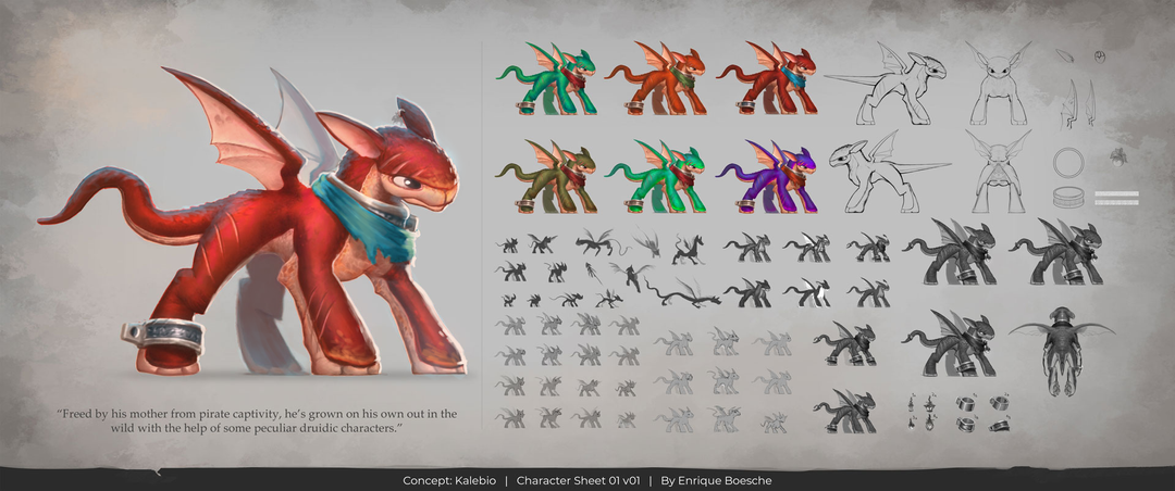 Dragon character for a small indie game project