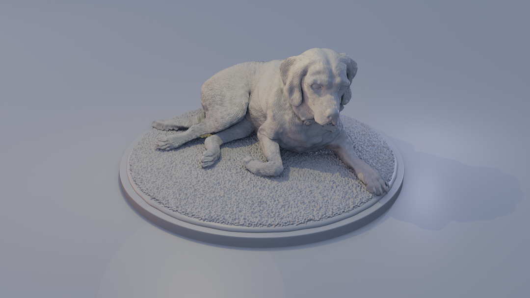 3D dog sculpt beagle dog cross