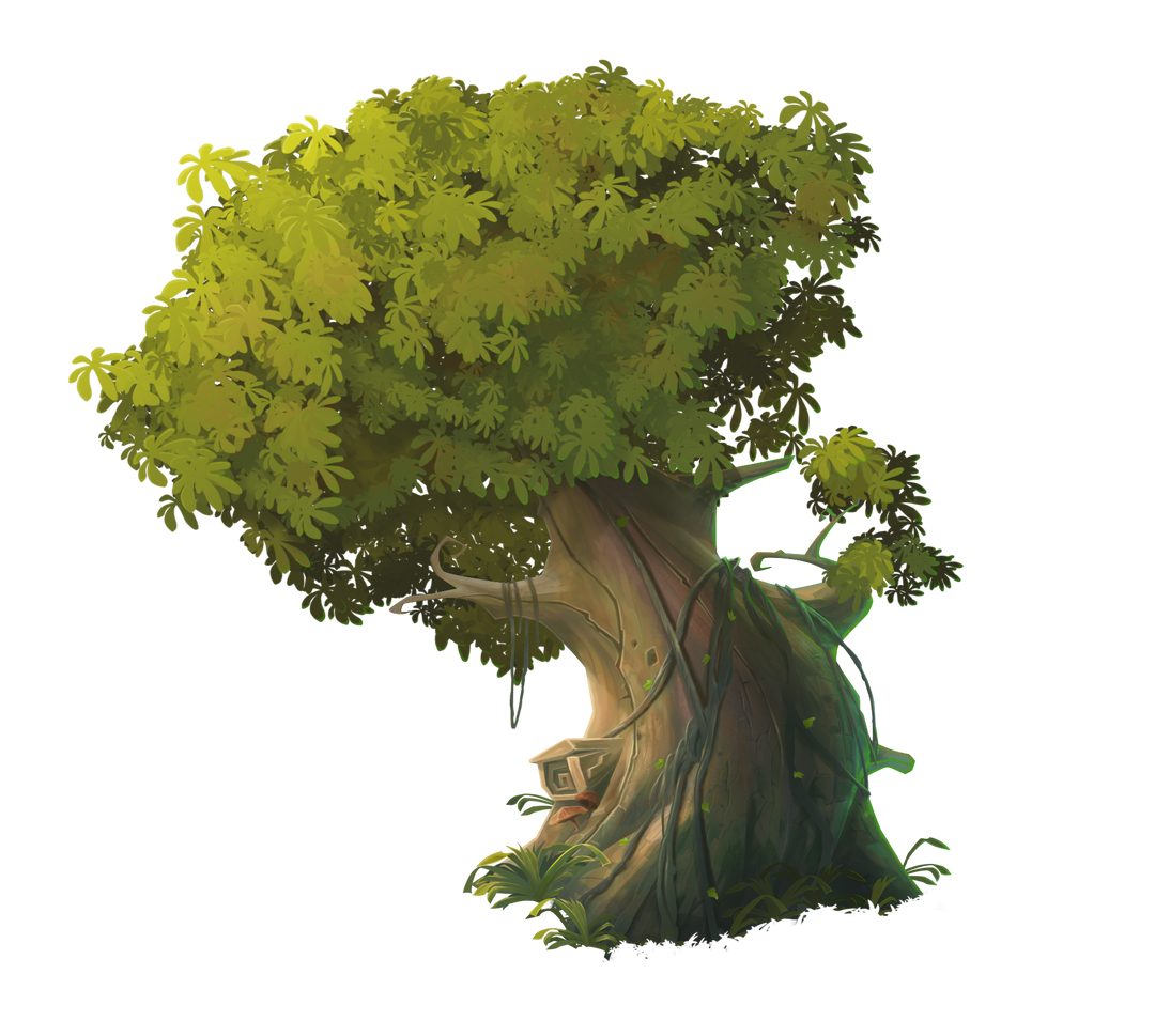 Hand painted level art assets