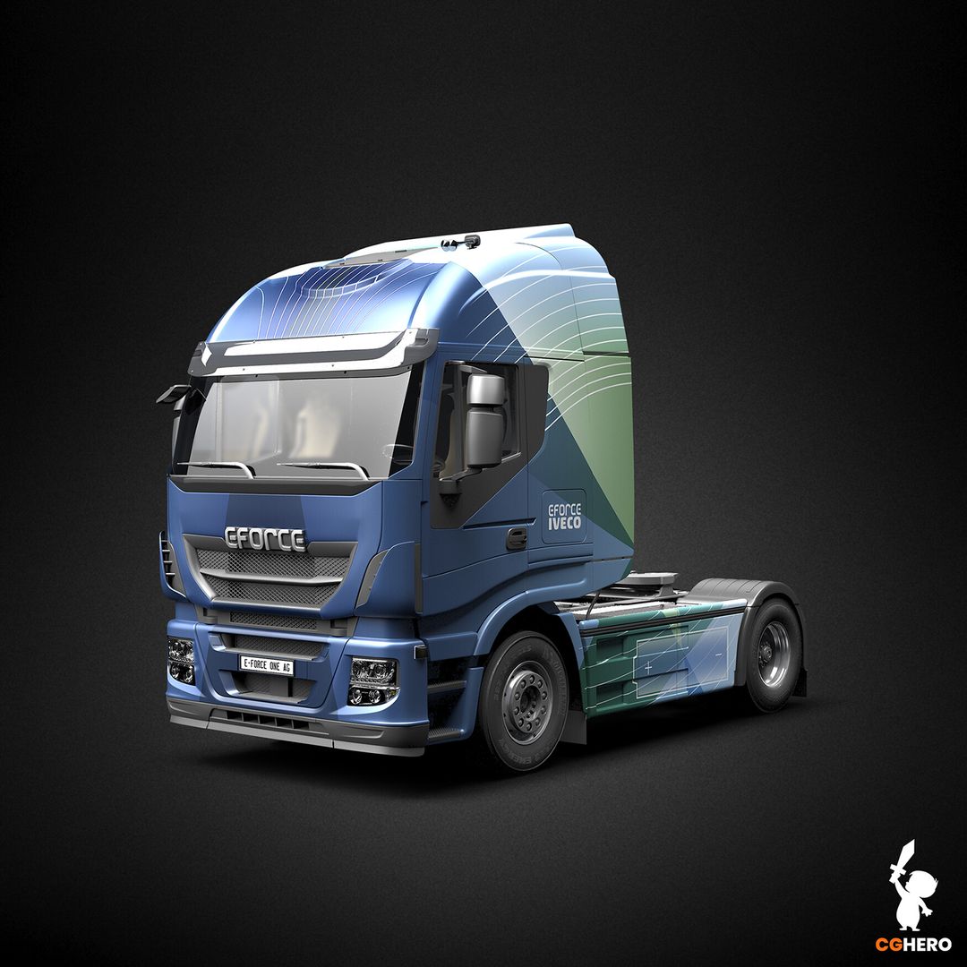 E-Force Cab Vehicle Wrap and Visualisation