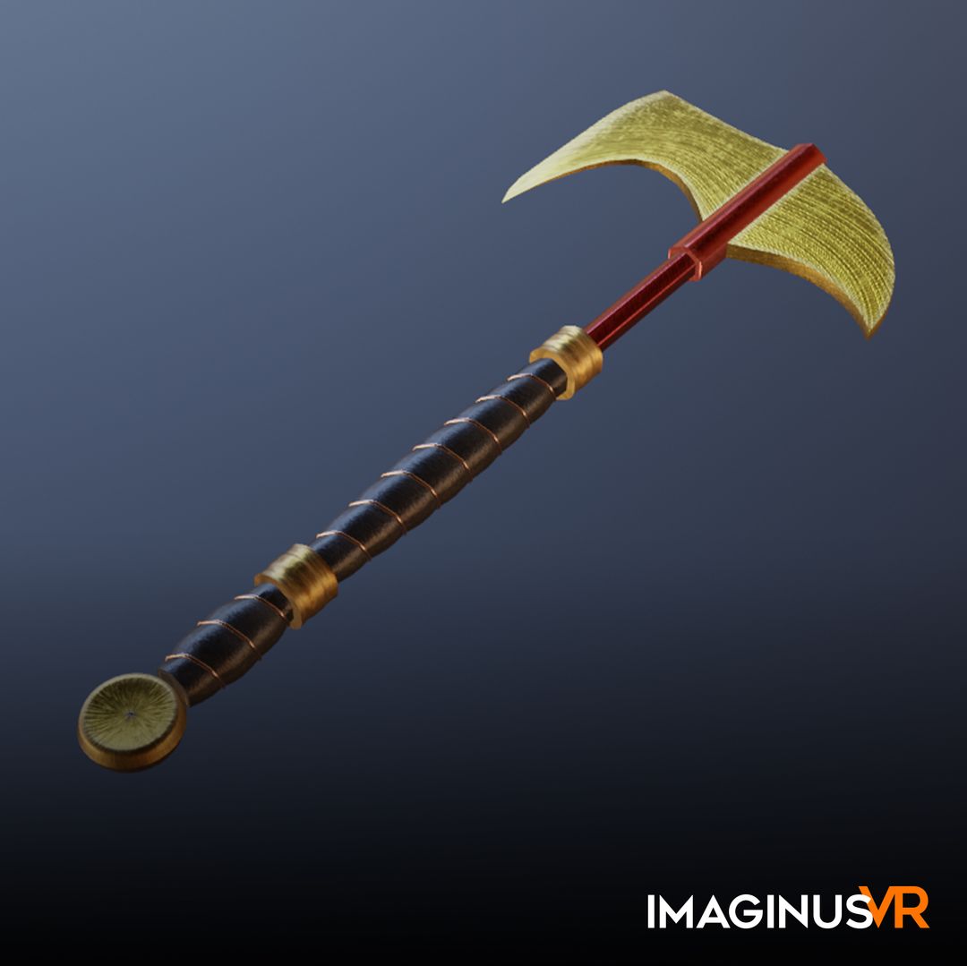 Game asset Elegant Golden Warriors Axe