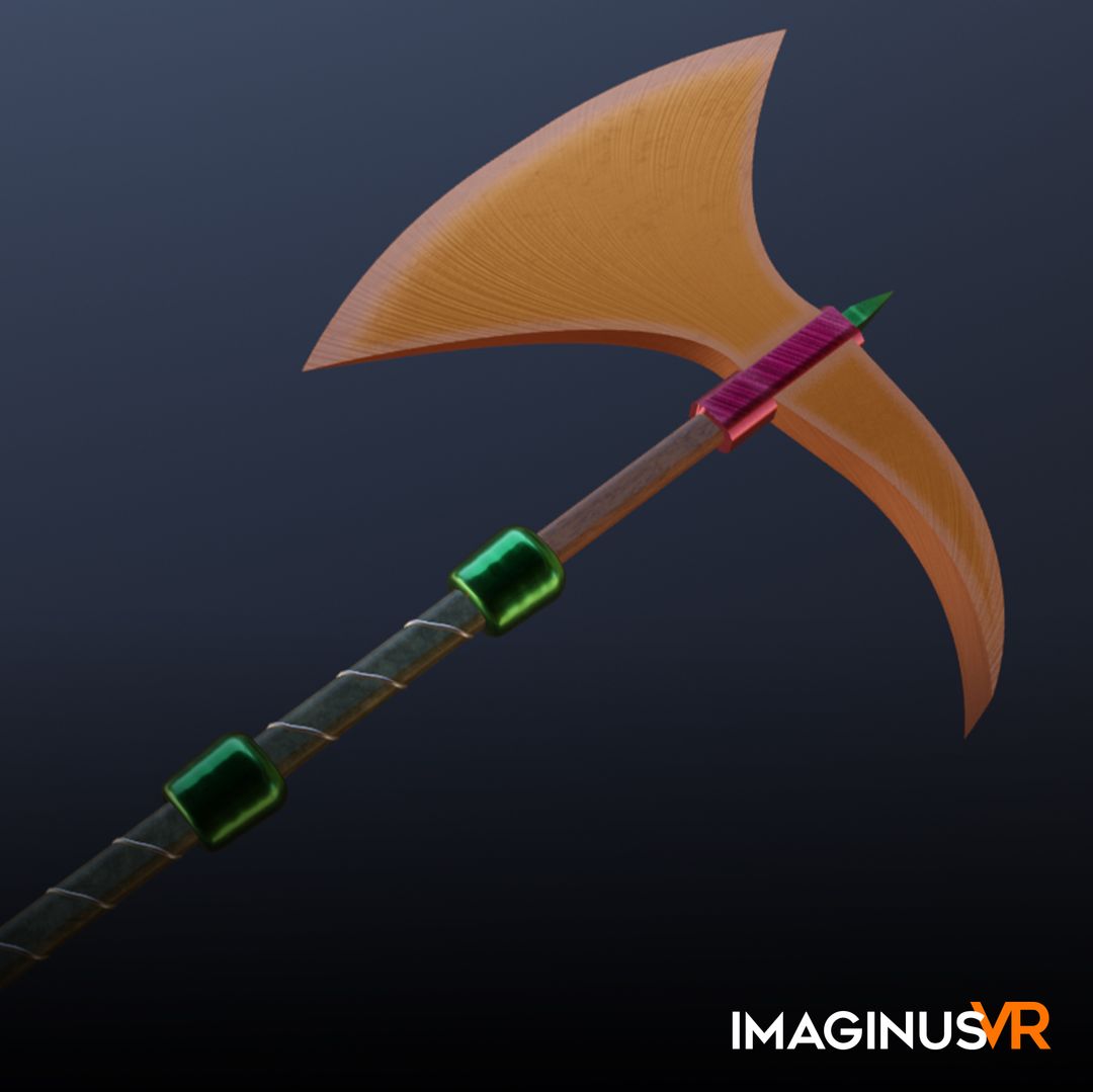 Game asset Vibrant Stone-Tipped Axe