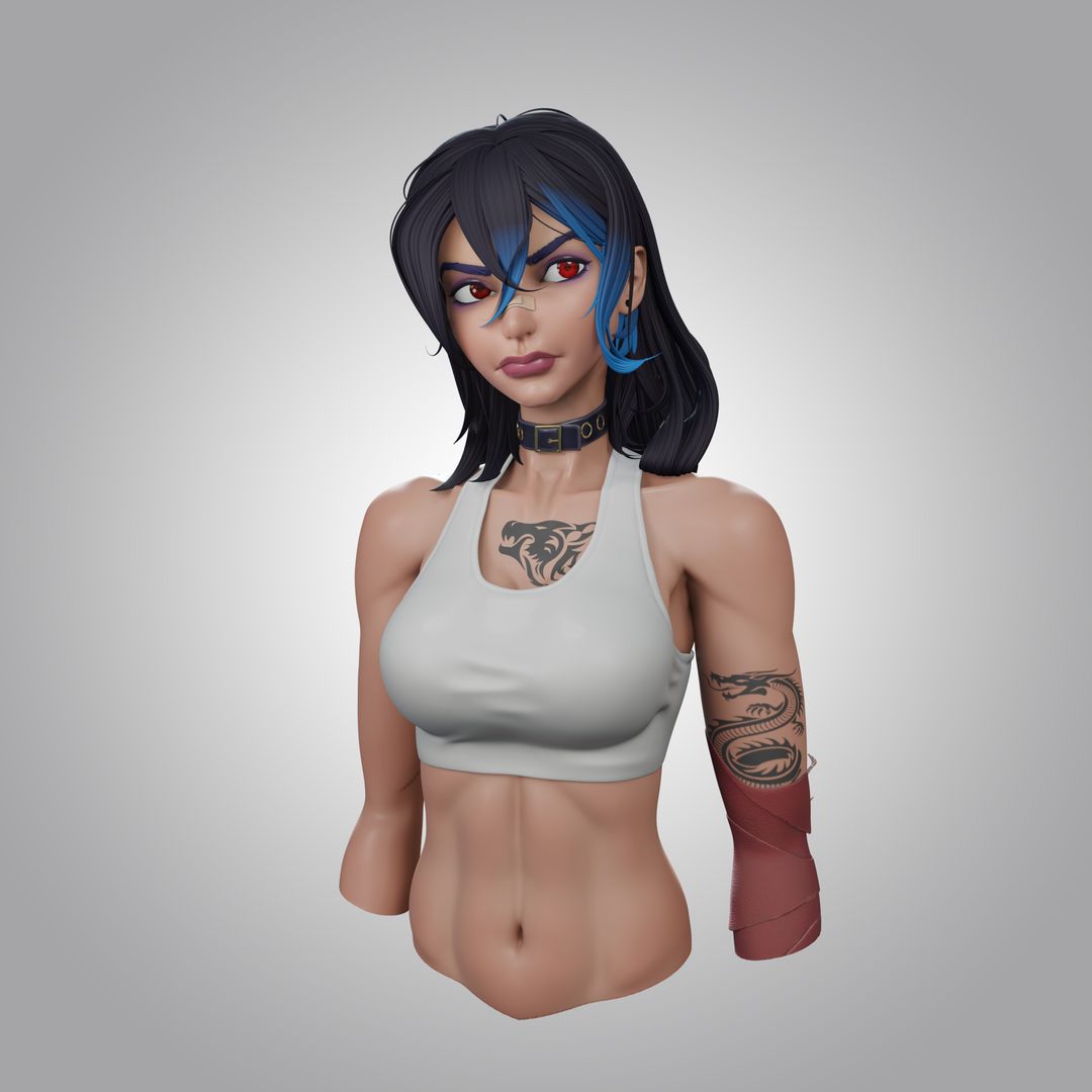 Fighter Girl Stylized by Renan R.