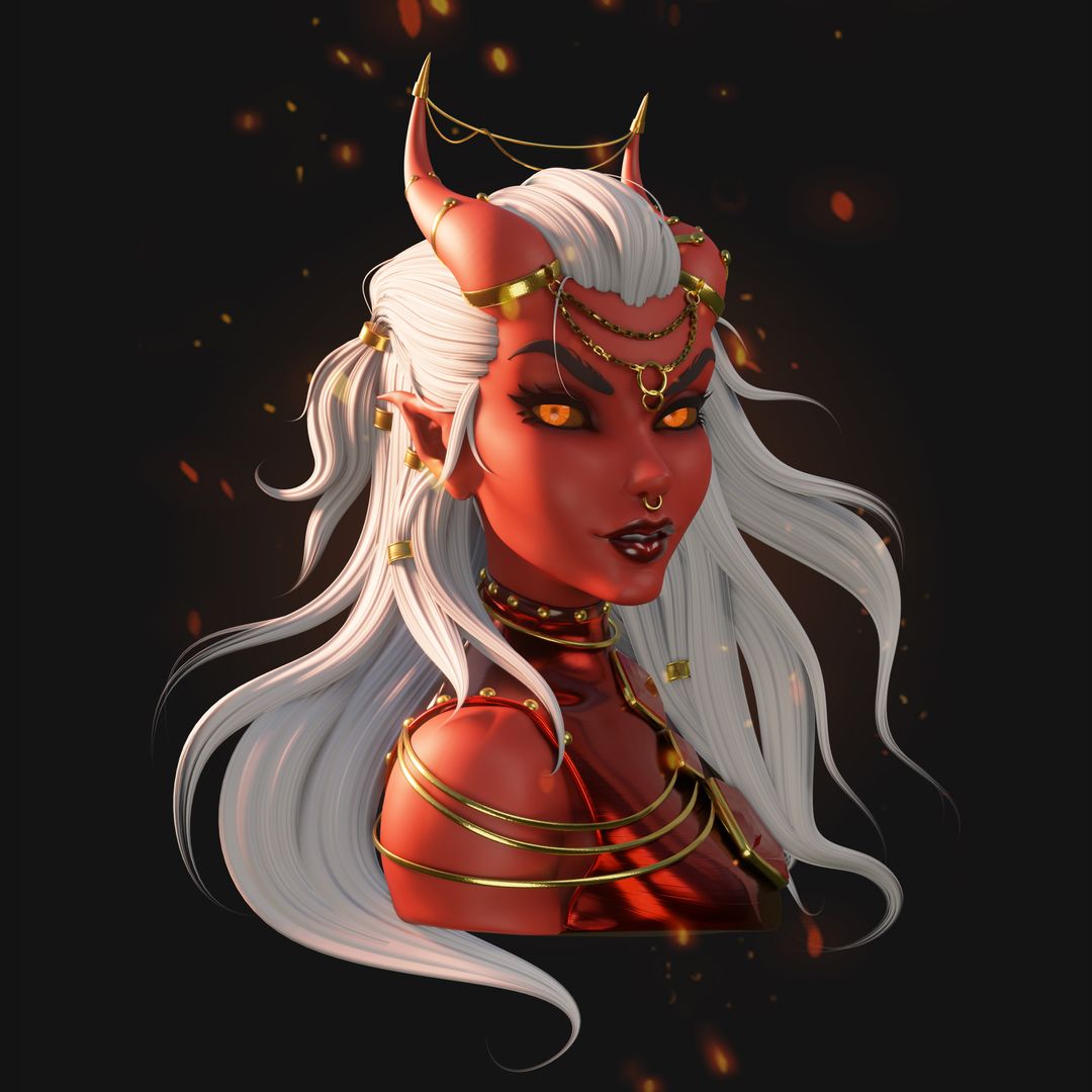 Tiefling by Renan R.