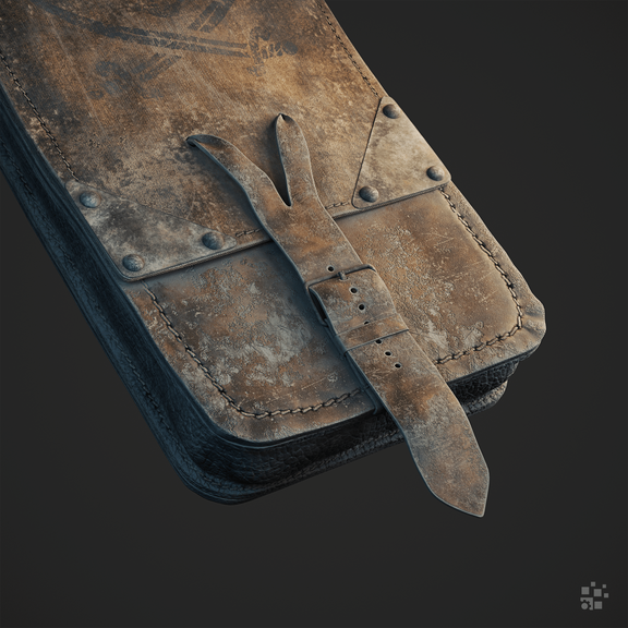 Old Leather Side Bag