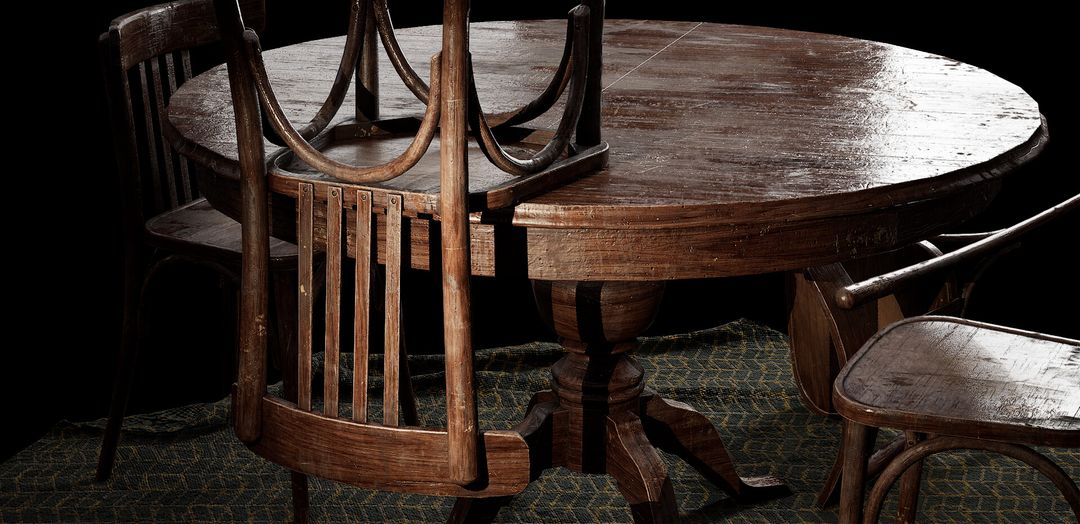 French Bistro Chairs and Table Set