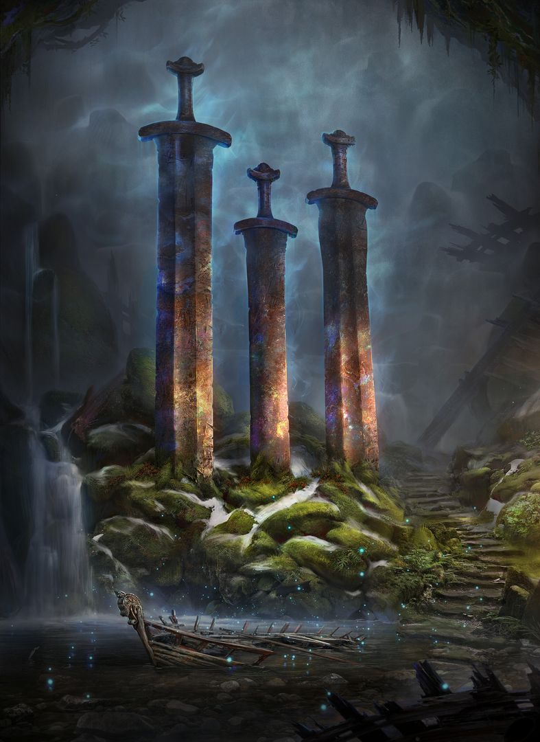 Ancient Shrine of the Three Swords. by Aleksandra F.