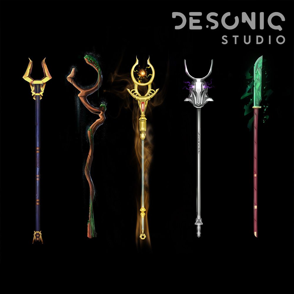 2D Weapons Concepts | 2D Weapon Concept Art