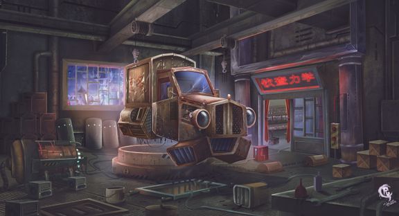 Various 2D Environment Concepts | 2D Vehicle Concept Art