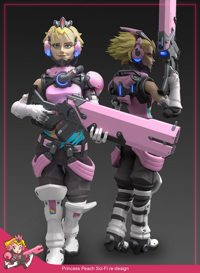 Sci-Fi shooter game character