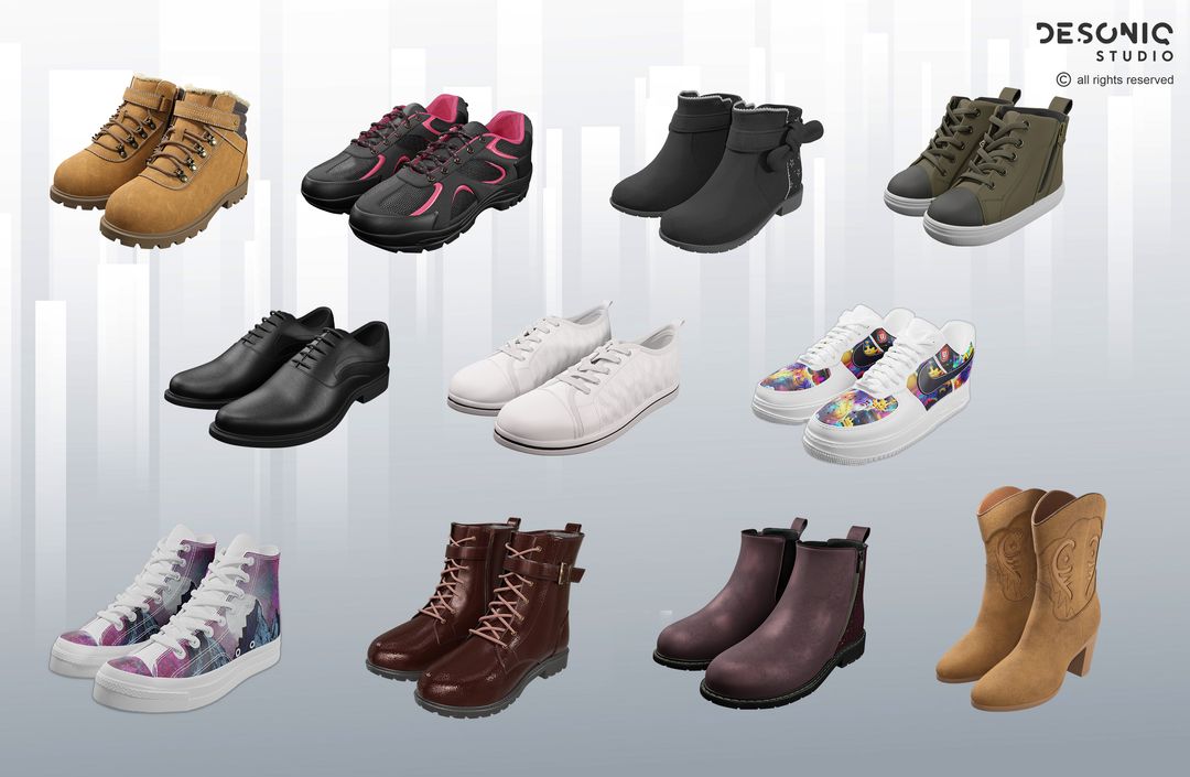 Various Shoes | 3D Retail Footwear CGIs