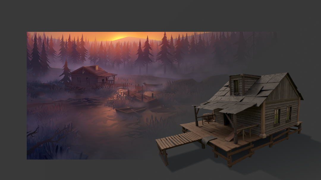 Environment - Illustrations and 3D | 2D Game Building Concept Art