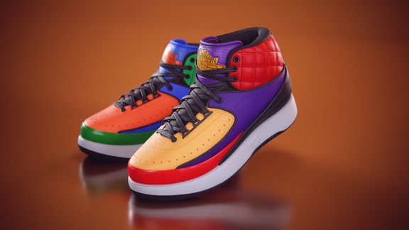 A J 2 Retro | 3D Retail Footwear CGIs