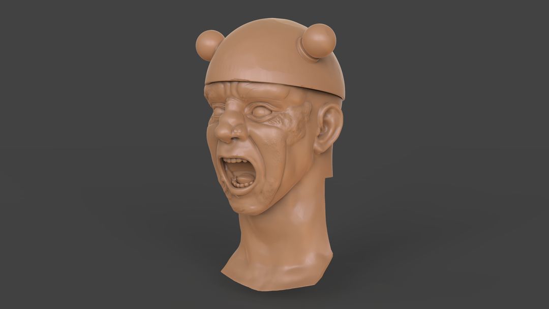 Electrocuted Man Head