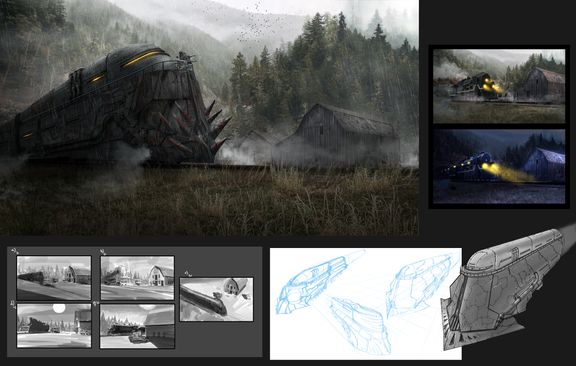 Post apocalyptic train concept