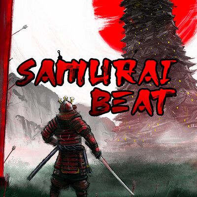 Samurai Beat - Illustration - Logo and stickers