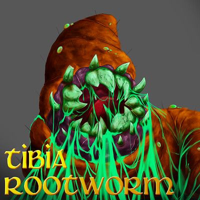 Tibia Rootworm and Carrion worm / Fan Art - Concept Ideas