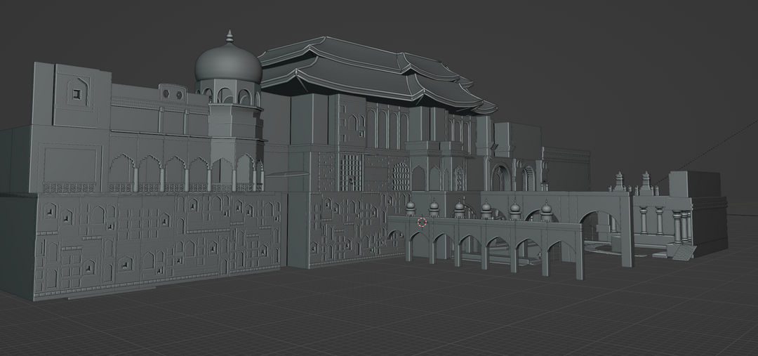 Buddhist Temple - In Progress by Laura C.