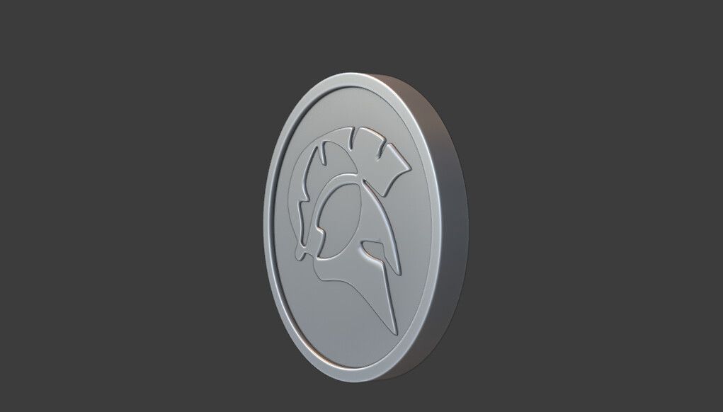 Gold coin icon blender