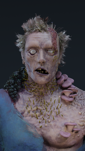 Fungi Infected Zombie Chraracter