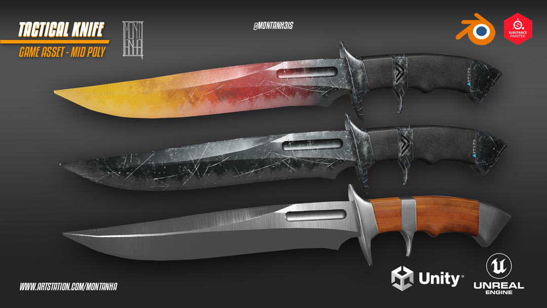 Tactical Knife - Game Asset by João d.