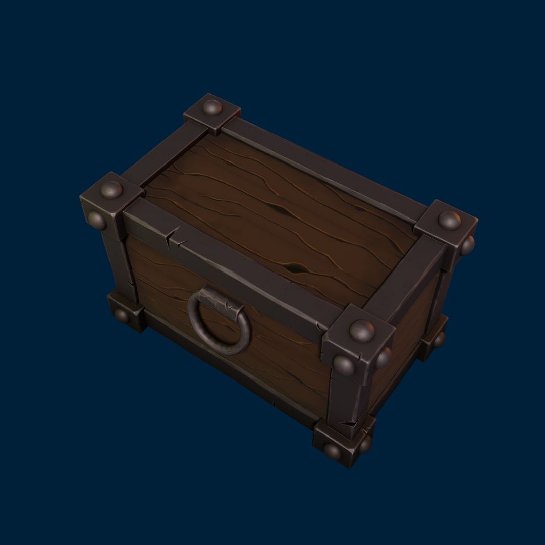 stylized wooden box