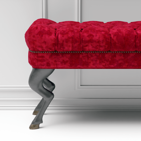 goat ottoman velvet