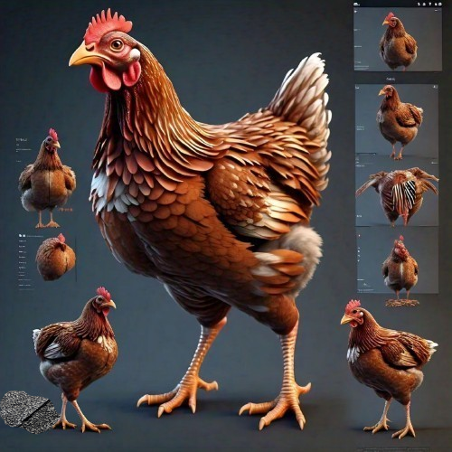 3D chicken with animation by Joel C.