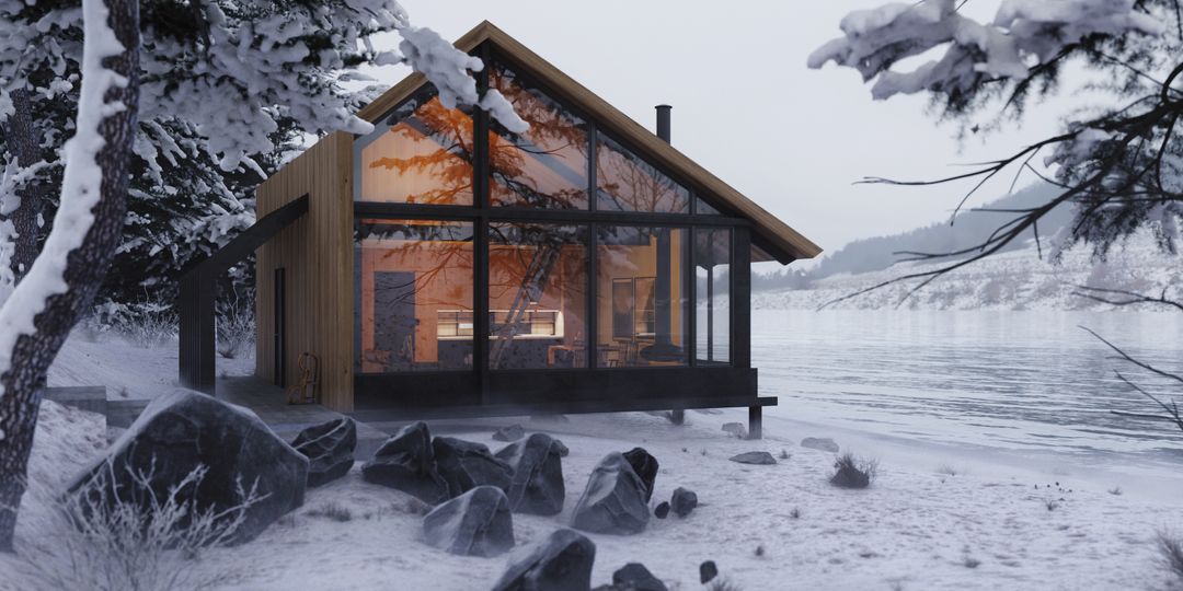 Winter house visualisation by Piotr S.