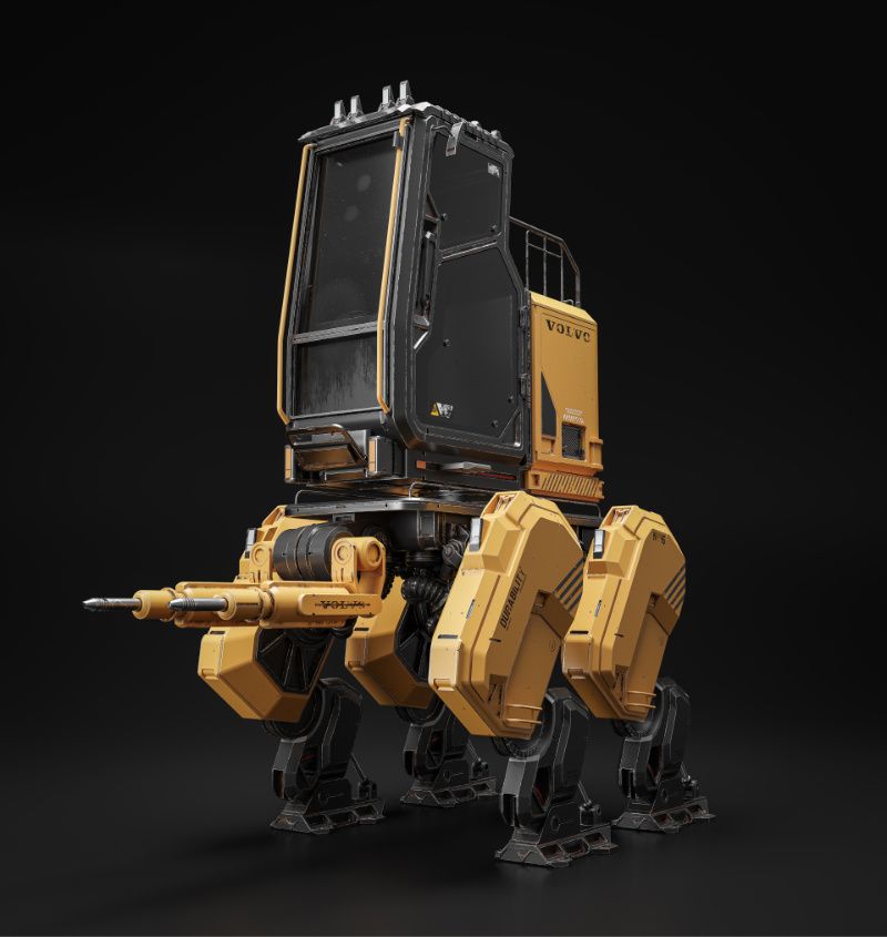 Mining Walker | 3D Game Vehicle Assets