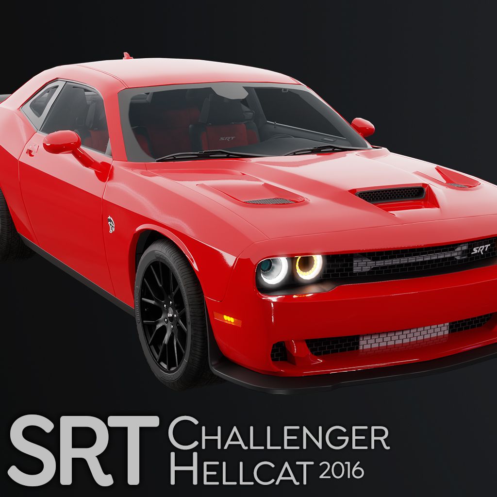 Dodge Challenger Hellcat 2016 (Game Ready)