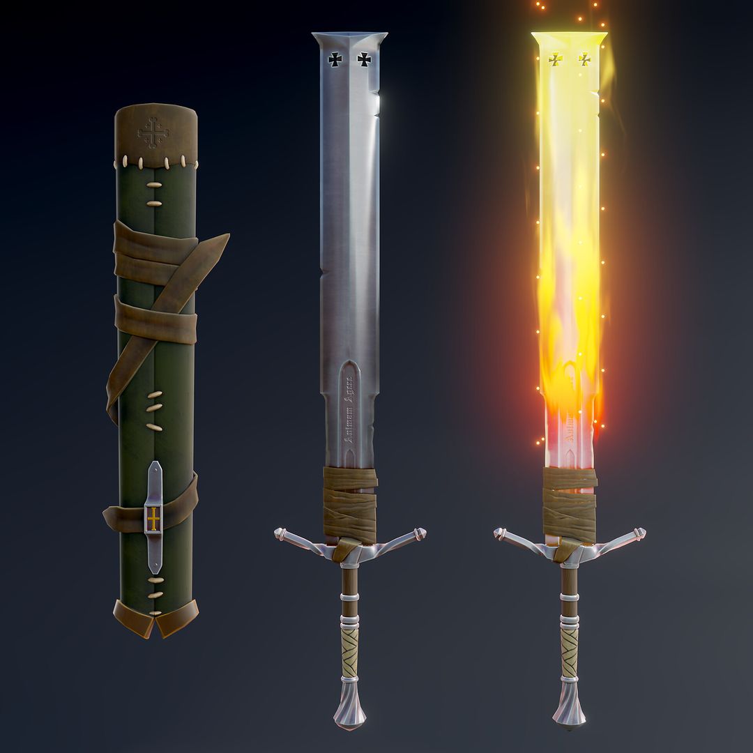 Stylized Fire Sword