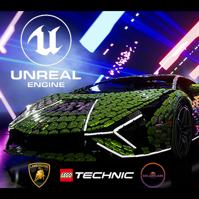 LEGO Technic - Lamborghini Sian Launch - Automotive Virtual Production Unreal Engine - RTX