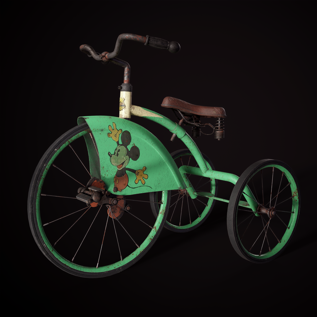 Colson Mickey Mouse tricycle.