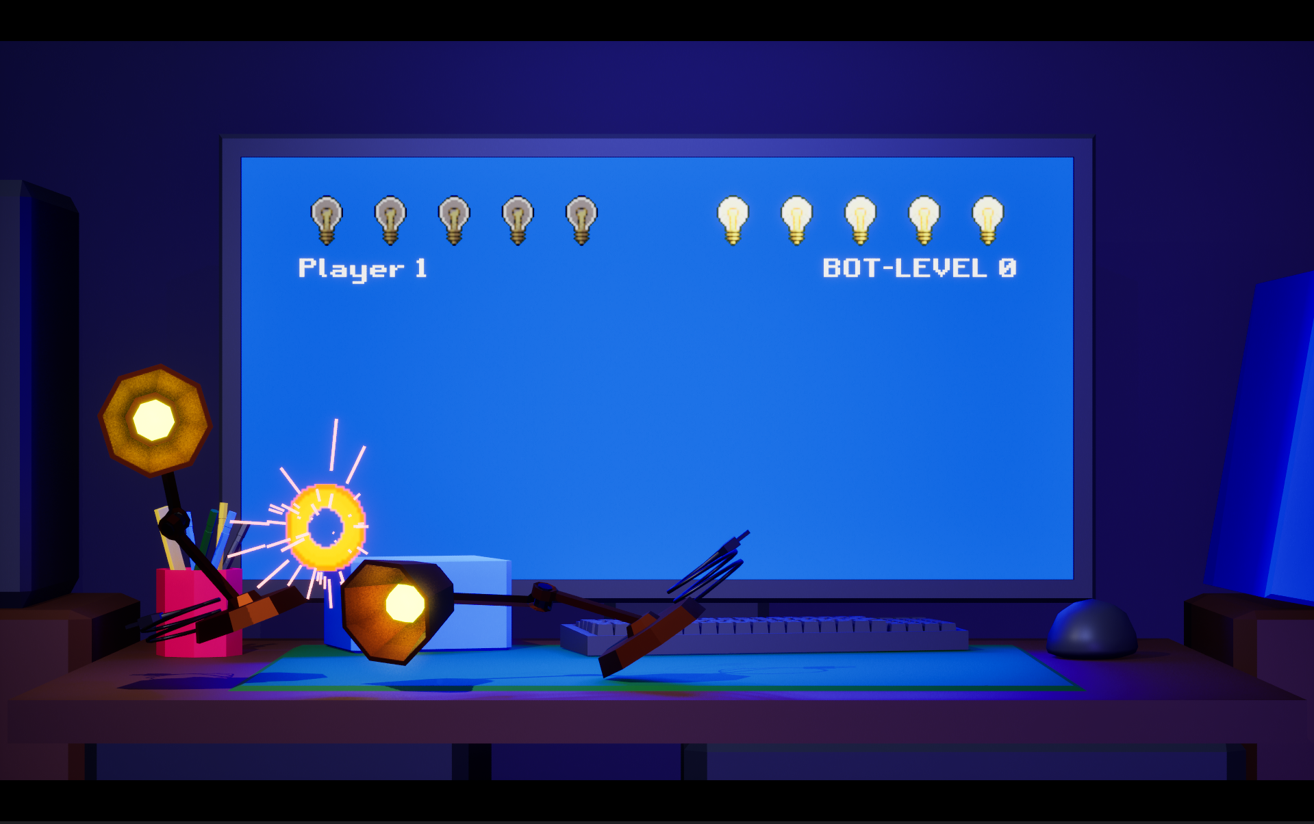 Solo gamedev project: Lamp Fight by Dennys C.