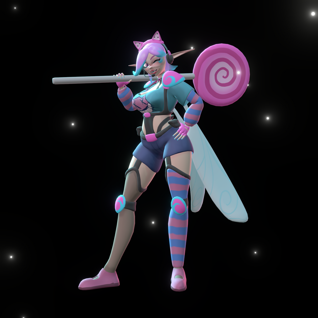 3D Chara personnal project: Lily pop, faerie Idol
