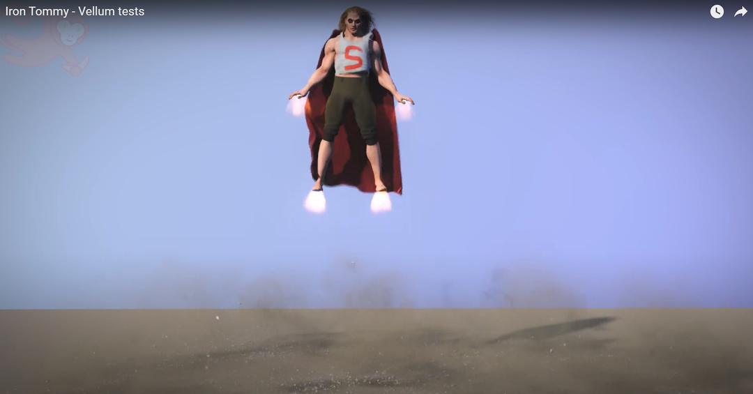 Houdini multi-physics Vellum test