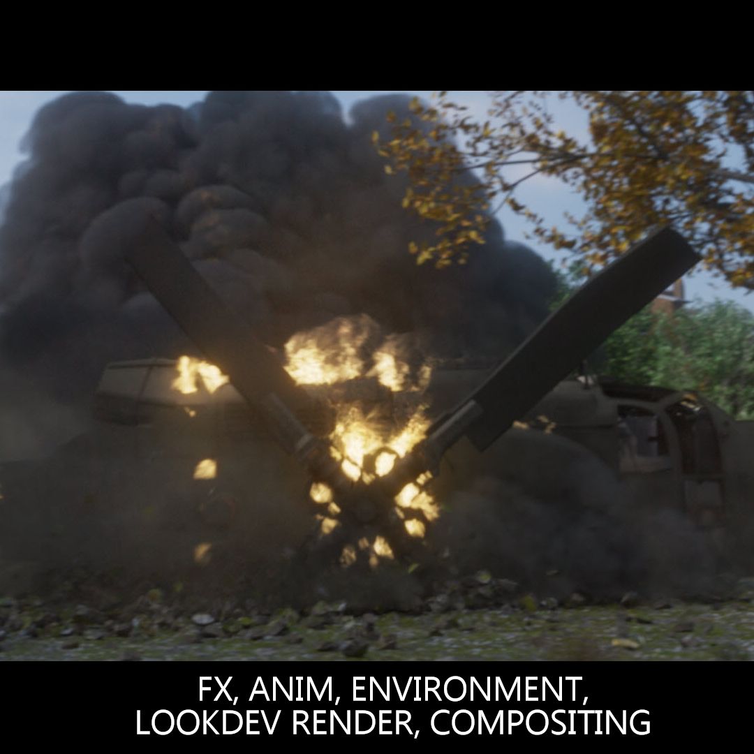 Full CGI - Helicopter crash