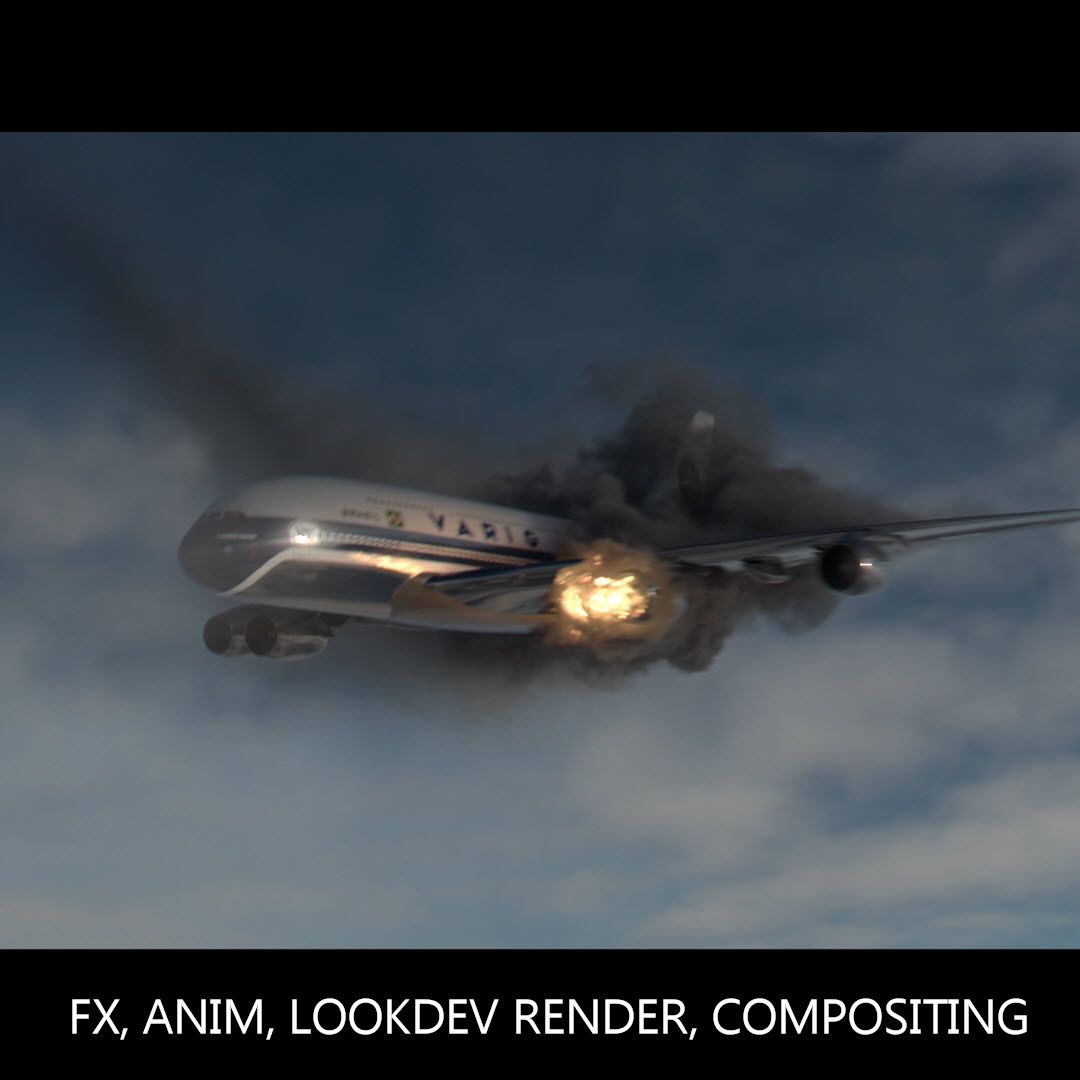 Full CGI - Plane crash by Van T.