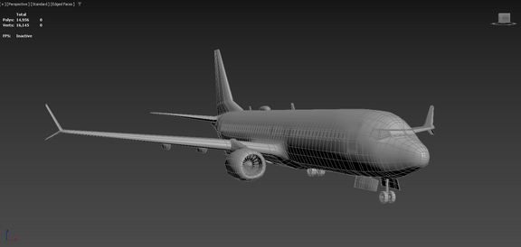 BOEING 737 MAX 8 (B38M) Modeling (Low Poly)
