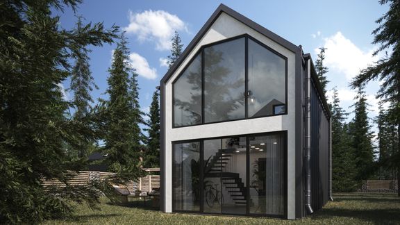 Small modern barn for ENEROO company based in Poland